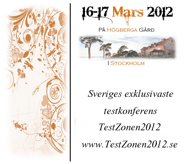TestZonens exklusiva testkonferens har nu fått sin egen officiella sajt. www.testzonen2012.se